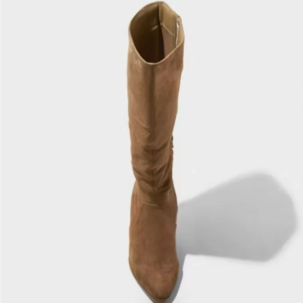 Brown Knee-High Women's Boots - Picture 3 of 4